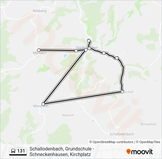 131 Bus Line Map