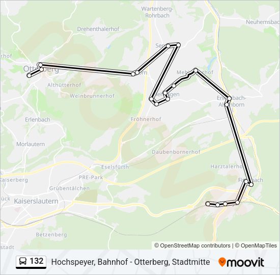 132 Bus Line Map
