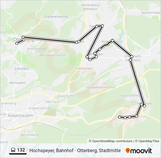 132 Bus Line Map