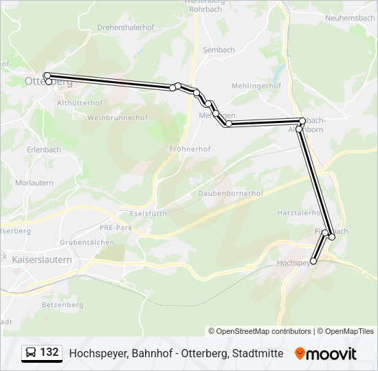 132 Bus Line Map
