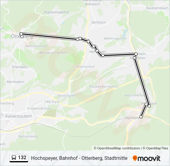 132 Bus Line Map