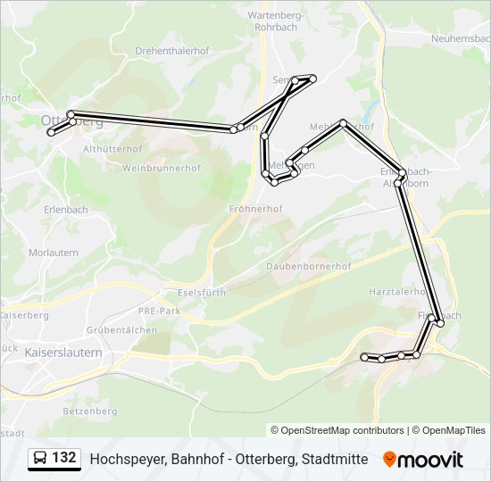 132 Bus Line Map