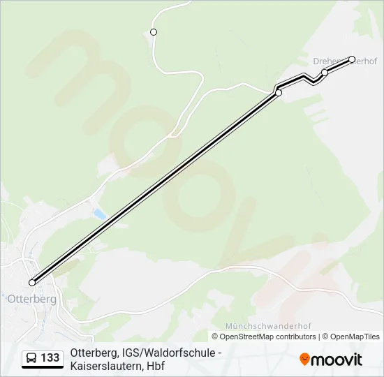 133 Bus Line Map