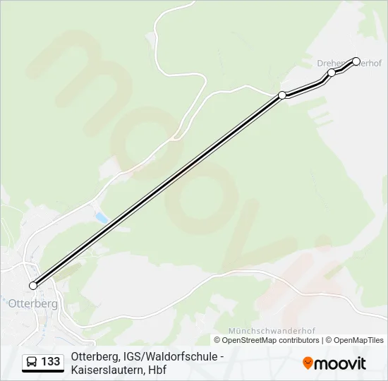 133 Bus Line Map