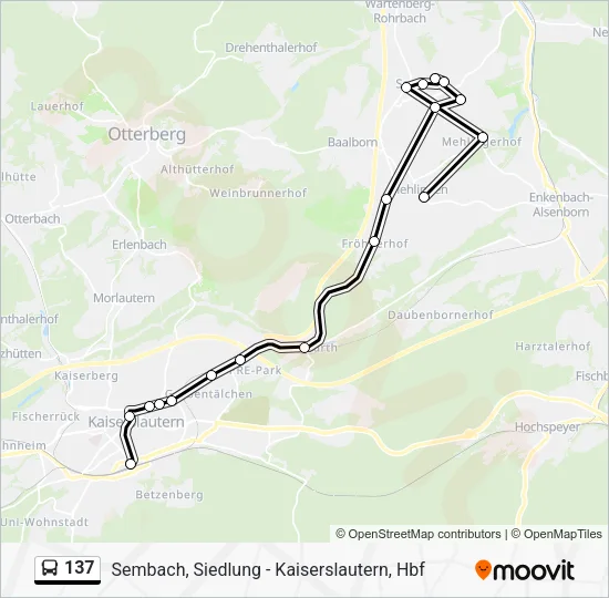 137 Bus Line Map