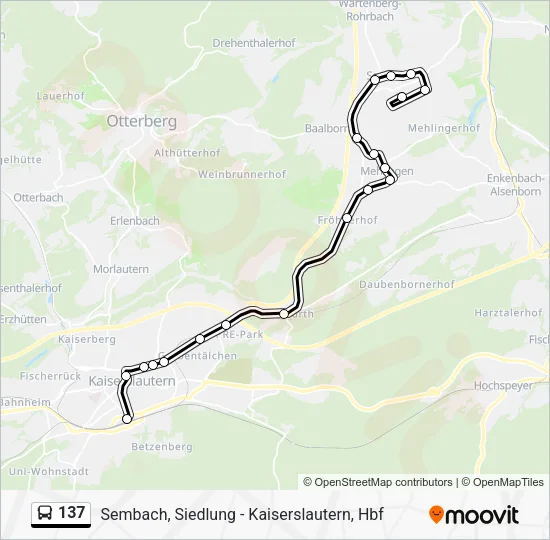 137 Bus Line Map