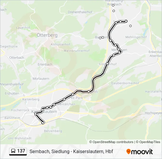 137 Bus Line Map
