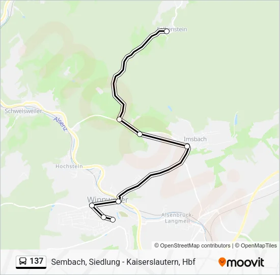 137 Bus Line Map