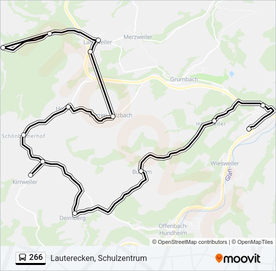 266 Bus Line Map