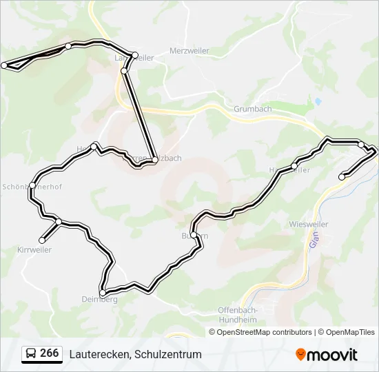 266 Bus Line Map