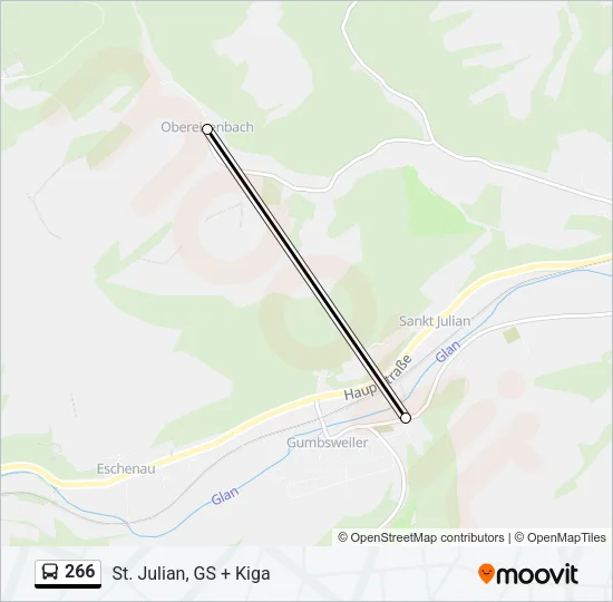 266 Bus Line Map