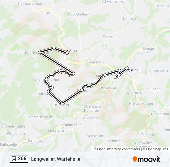 266 Bus Line Map