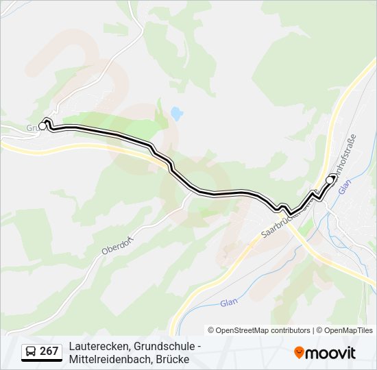 267 Bus Line Map