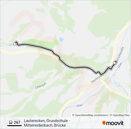 267 Bus Line Map