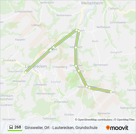 268 Route: Schedules, Stops & Maps - Lauterecken, Schulzentrum (Updated)