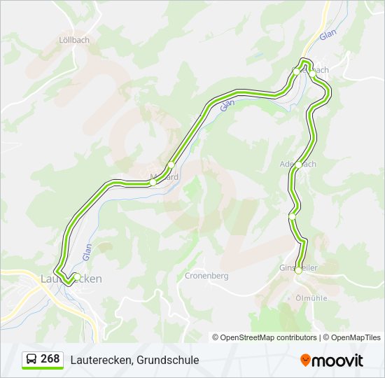 268 Bus Line Map