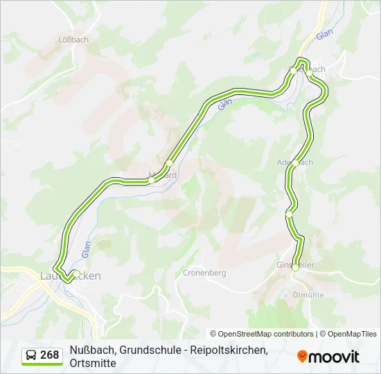 268 Bus Line Map