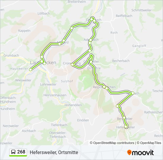 268 Bus Line Map