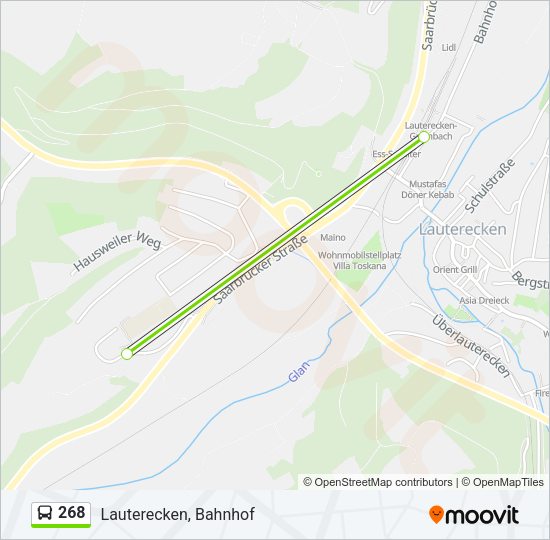 268 Bus Line Map
