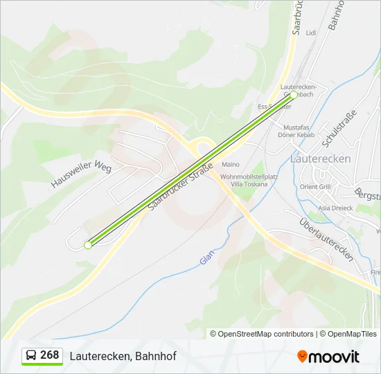 268 Bus Line Map