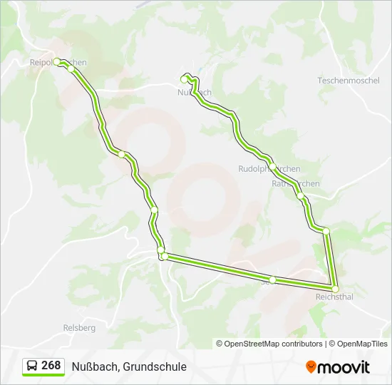 268 Bus Line Map