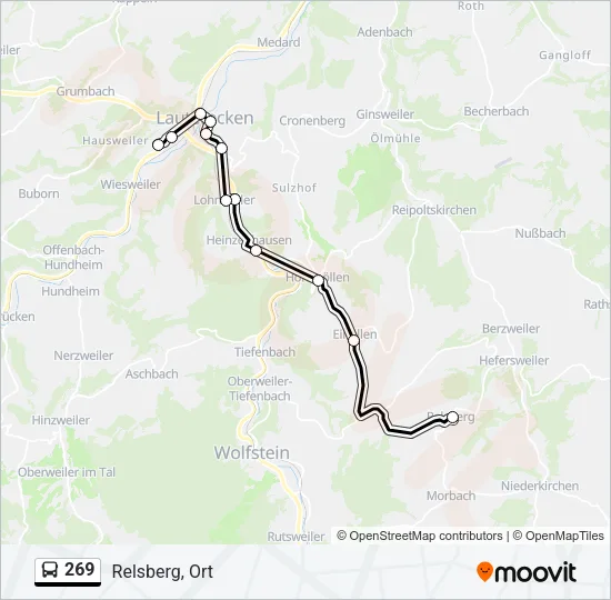 269 Bus Line Map