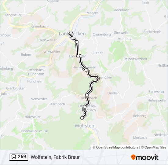 269 Bus Line Map