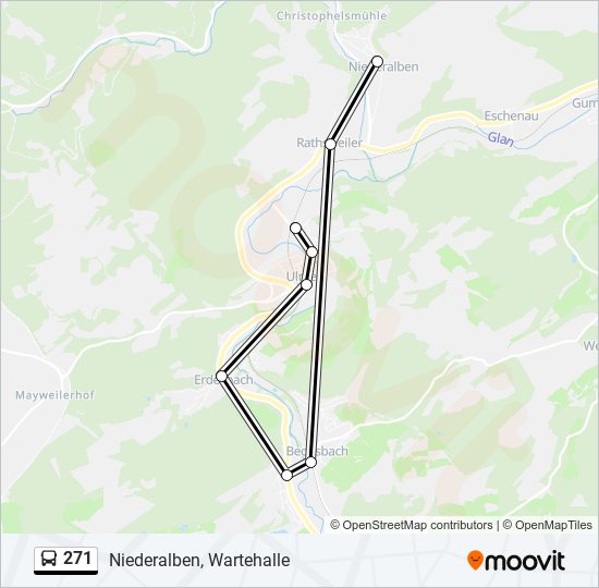 271 Route: Schedules, Stops & Maps - Niederalben, Wartehalle (Updated)