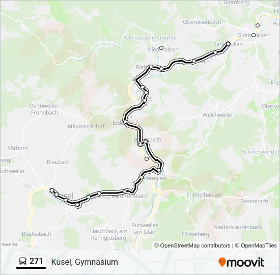 271 Bus Line Map