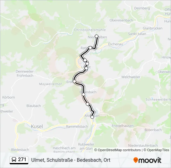 271 Bus Line Map