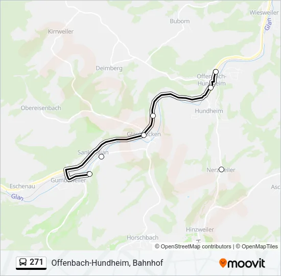271 Bus Line Map