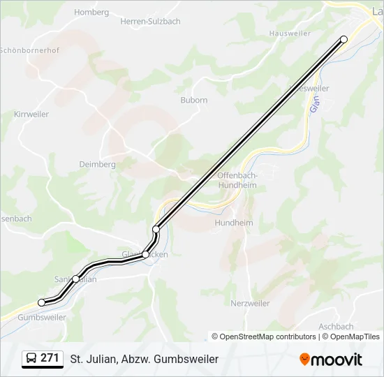 271 Bus Line Map