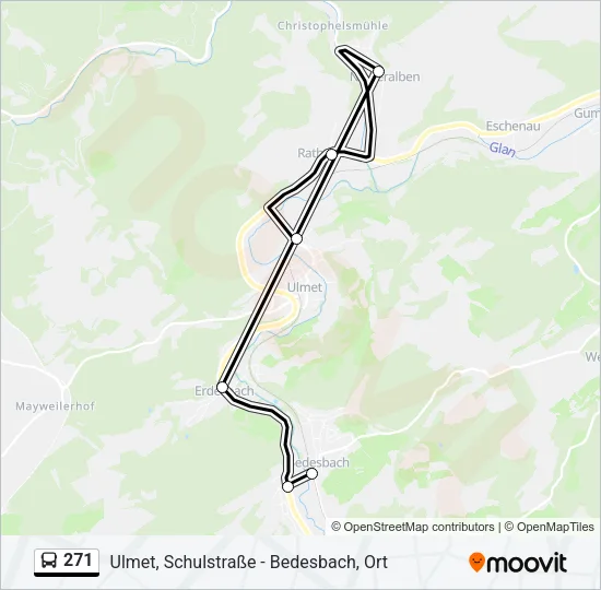 271 Bus Line Map