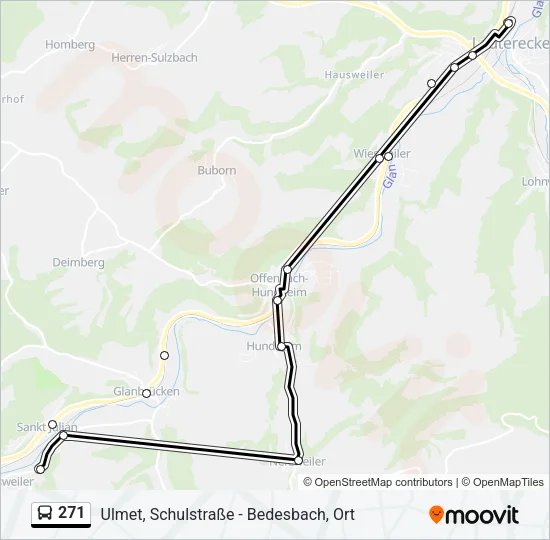271 Bus Line Map