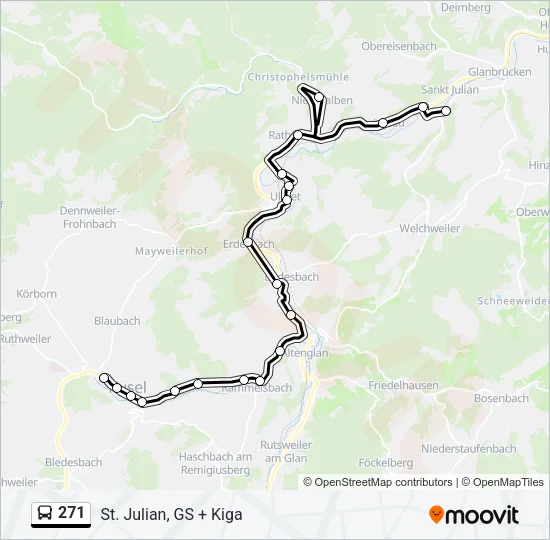 271 Bus Line Map