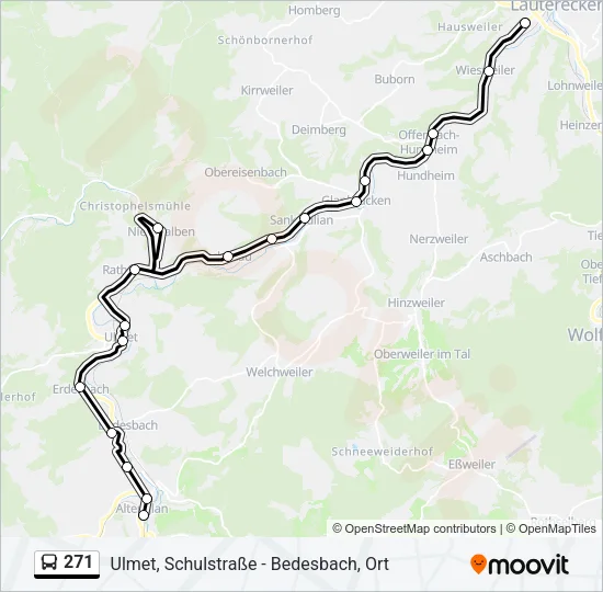 271 Bus Line Map