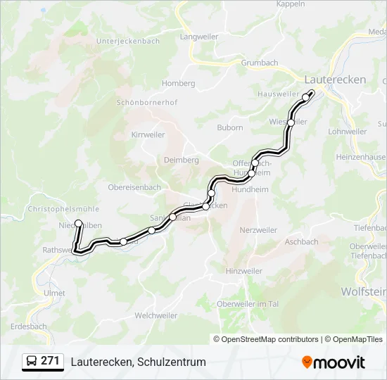 271 Bus Line Map