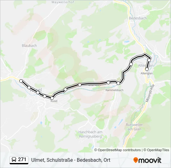 271 Bus Line Map