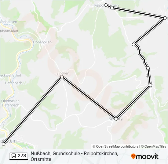 273 Bus Line Map