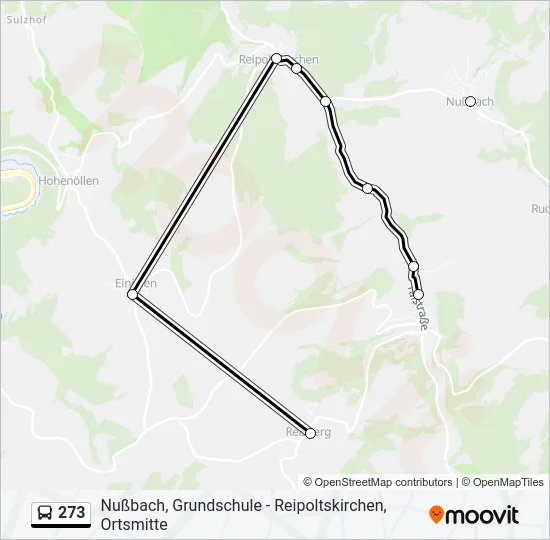273 Bus Line Map
