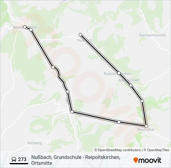 273 Bus Line Map