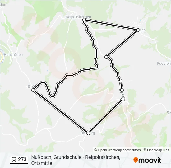273 Bus Line Map