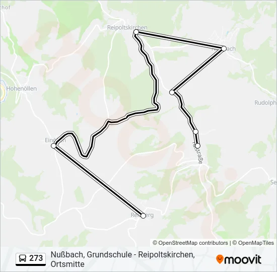 273 Bus Line Map