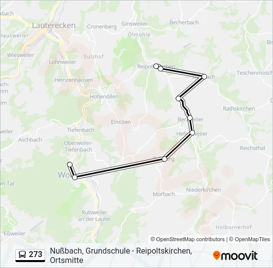 273 Bus Line Map