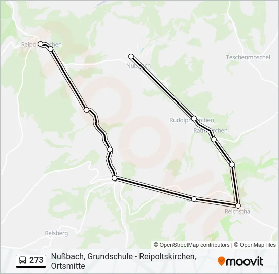 273 Bus Line Map