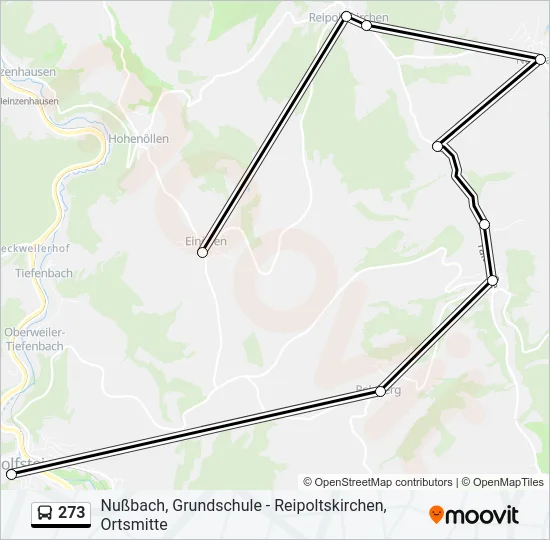 273 Bus Line Map