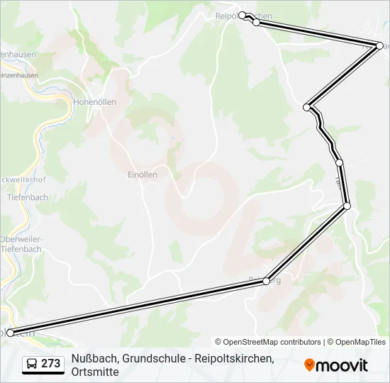 273 Bus Line Map