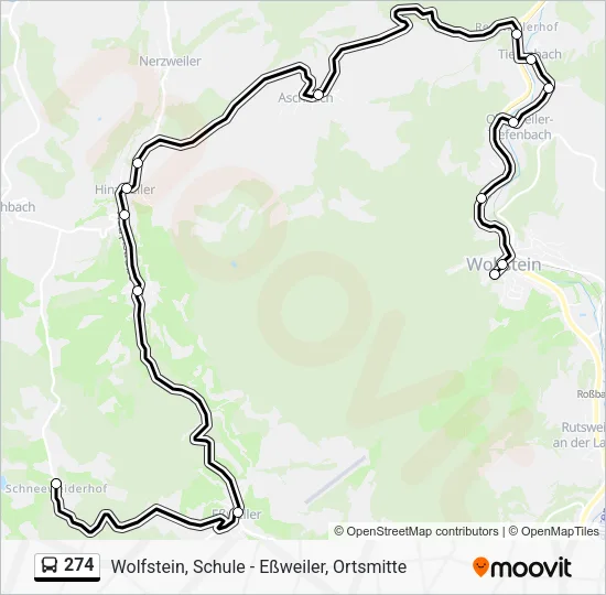 274 Bus Line Map
