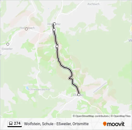 274 Bus Line Map