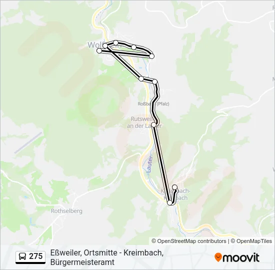 275 Bus Line Map